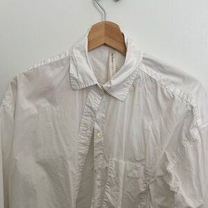Babaton White Button-Down Cotton Shirt